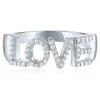 Diamond Love Ring In Sterling Silver (1/7 Ct. Tw.)