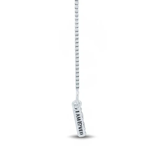 Diamond Mom Pendant In Sterling Silver & 14K Rose Gold