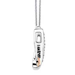 Diamond "N" Necklace In Sterling Silver
