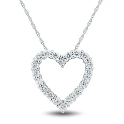 Diamond Open Heart Pendant (1/2 Ct. Tw.)