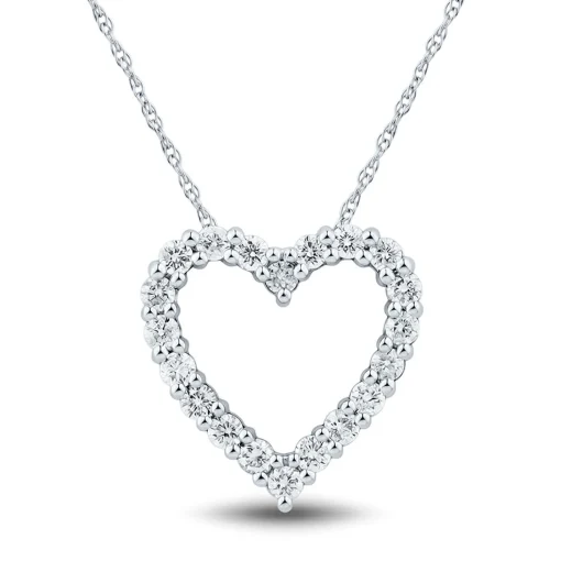 Diamond Open Heart Pendant (1/2 Ct. Tw.)