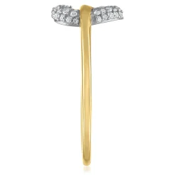 Diamond Open Heart Ring In 14K Yellow Gold (1/10 Ct. Tw.)