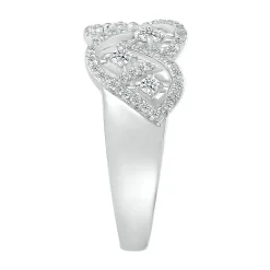 Diamond Open Ring In 10K White Gold (1/2 Ct. Tw.)