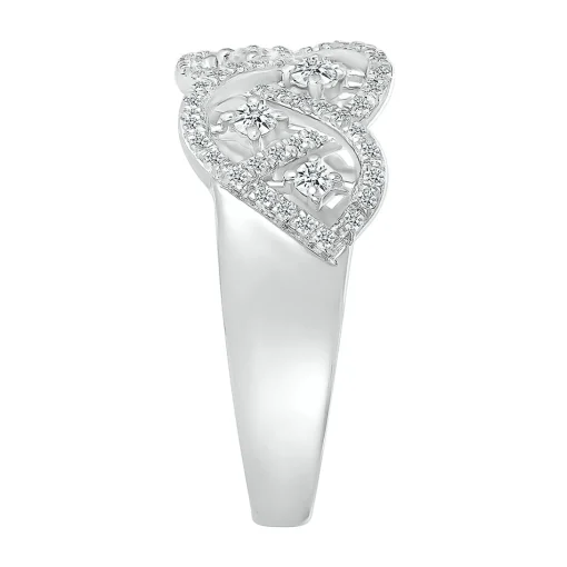 Diamond Open Ring In 10K White Gold (1/2 Ct. Tw.)