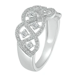 Diamond Open Ring In 10K White Gold (1/2 Ct. Tw.)