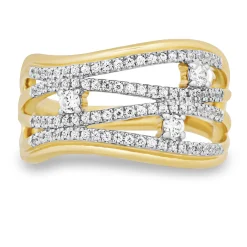 Diamond Open Ring In 10K Yellow Gold (1/2 Ct. Tw.)