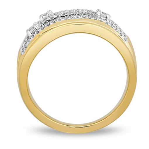 Diamond Open Ring In 10K Yellow Gold (1/2 Ct. Tw.)