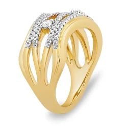 Diamond Open Ring In 10K Yellow Gold (1/2 Ct. Tw.)