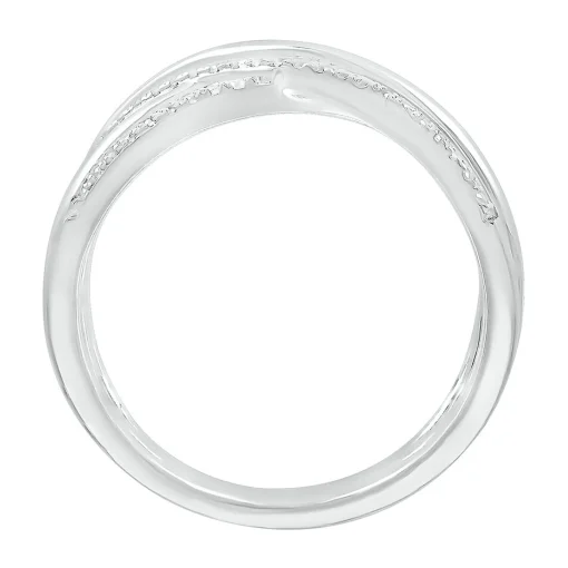 Diamond Open X Ring In Sterling Silver (1/7 Ct. Tw.)