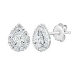 Diamond Pear-Shaped Earrings In