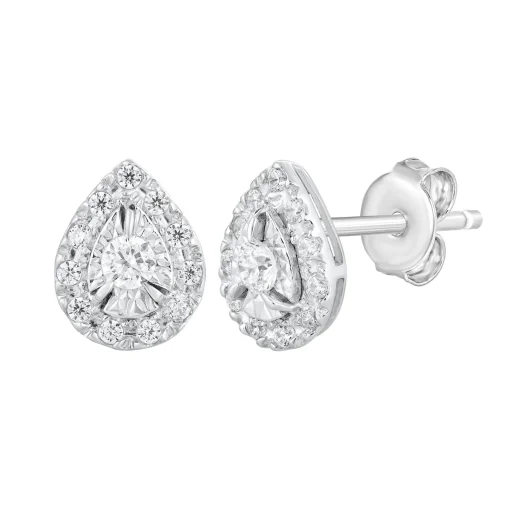 Diamond Pear-Shaped Earrings In