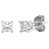 Diamond Princess-Cut Solitaire Stud Earrings In (1/2 Ct. Tw.)
