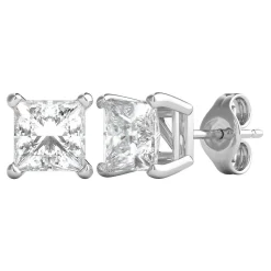 Diamond Princess-Cut Solitaire Stud Earrings In (1 1/2 Ct. Tw.)