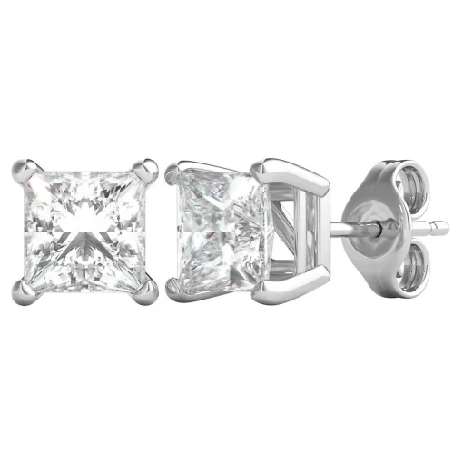 Diamond Princess-Cut Solitaire Stud Earrings In (1 1/2 Ct. Tw.)