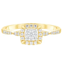 Diamond Promise Ring In 10K Yellow Gold (1/4 Ct. Tw.)