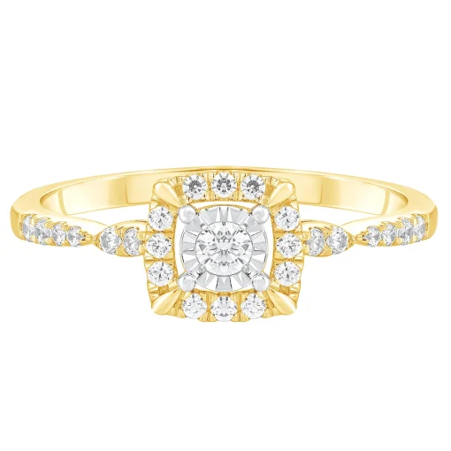 Diamond Promise Ring In 10K Yellow Gold (1/4 Ct. Tw.)