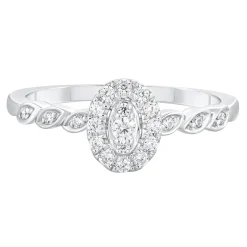 Diamond Promise Ring In 10K White Gold (1/5 Ct. Tw.)