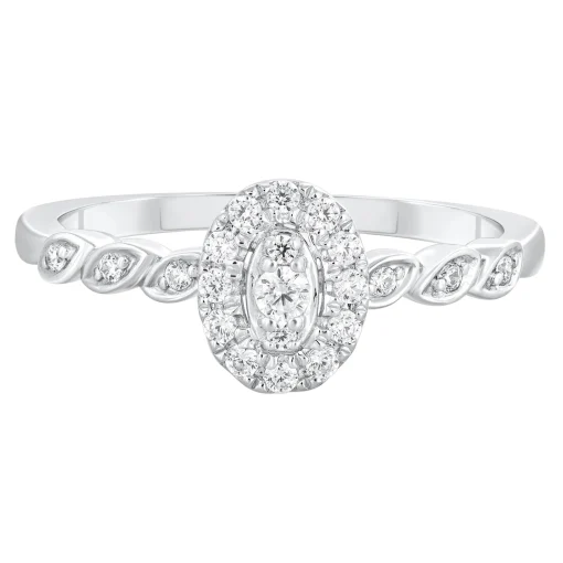 Diamond Promise Ring In 10K White Gold (1/5 Ct. Tw.)