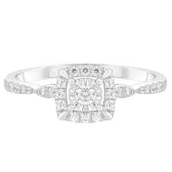 Diamond Promise Ring In 10K White Gold (1/4 Ct. Tw.)