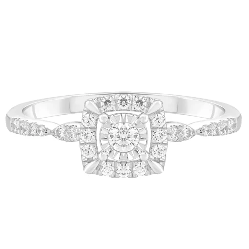 Diamond Promise Ring In 10K White Gold (1/4 Ct. Tw.)