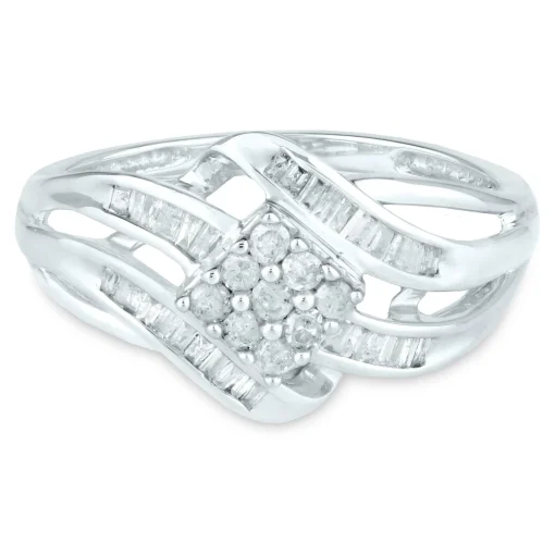 Diamond Promise Ring In 10K White Gold (1/3 Ct. Tw.)
