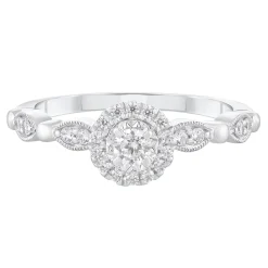 Diamond Promise Ring In 10K White Gold (1/3 Ct. Tw.)