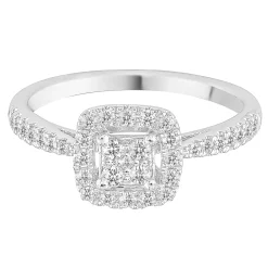 Diamond Promise Ring In 10K White Gold (1/3 Ct. Tw.)