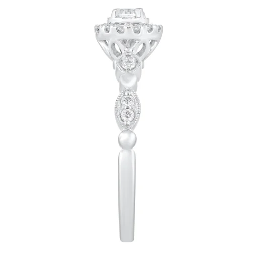 Diamond Promise Ring In 10K White Gold (1/3 Ct. Tw.)