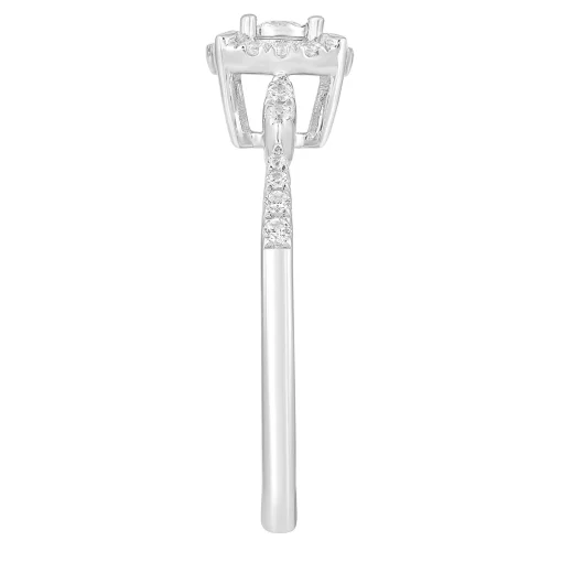 Diamond Promise Ring In 10K White Gold (1/4 Ct. Tw.)
