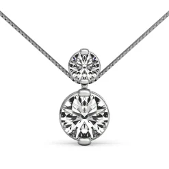 Diamond Slider Pendant In 14K White Gold (1/4 Ct. Tw.)