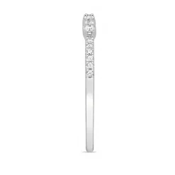Diamond Stacking Ring With Marquise Shapes In 10K White Gold (1/7 Ct. Tw.)