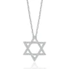 Diamond Star Of David Pendant In 10K White Gold (1/10 Ct. Tw.)