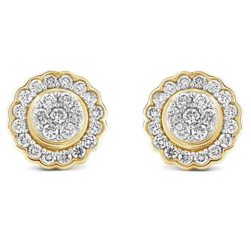 Diamond Stud Earrings In 14K Yellow Gold (1/2 Ct. Tw.)