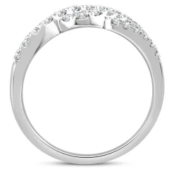 Diamond Swirl Ring In 10K White Gold (1 Ct. Tw.)