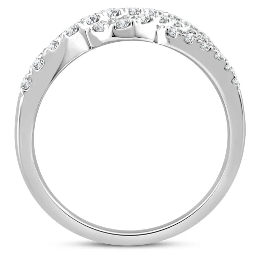 Diamond Swirl Ring In 10K White Gold (1 Ct. Tw.)