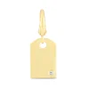 Diamond Tag Charm In 10K Yellow Gold