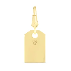 Diamond Tag Charm In 10K Yellow Gold