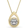 Diamond Teardrop Pendant In 14K White Gold (1/5 Ct. Tw.)
