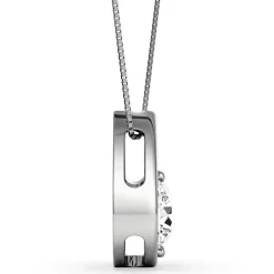 Diamond Teardrop Pendant In 14K White Gold (1/5 Ct. Tw.)