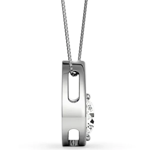 Diamond Teardrop Pendant In 14K White Gold (1/5 Ct. Tw.)