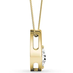 Diamond Teardrop Pendant In 14K White Gold (1/10 Ct. Tw.)