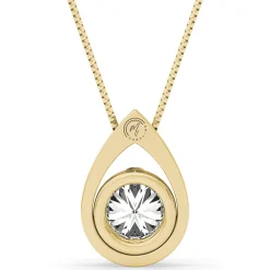 Diamond Teardrop Pendant In 14K White Gold (1/5 Ct. Tw.)