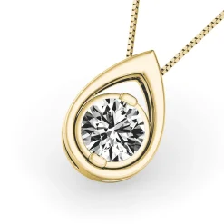 Diamond Teardrop Pendant In 14K White Gold (1/5 Ct. Tw.)