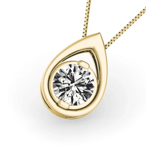Diamond Teardrop Pendant In 14K White Gold (1/5 Ct. Tw.)