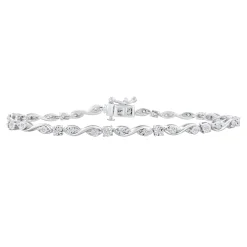 Diamond Tennis Bracelet In Sterling Silver (1/4 Ct. Tw.)
