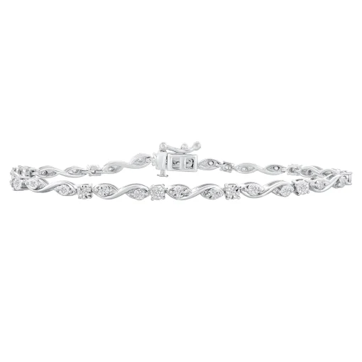Diamond Tennis Bracelet In Sterling Silver (1/4 Ct. Tw.)