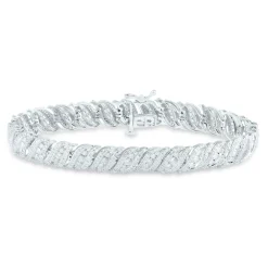Diamond Tennis Bracelet In 14K White Gold (5 Ct. Tw.)