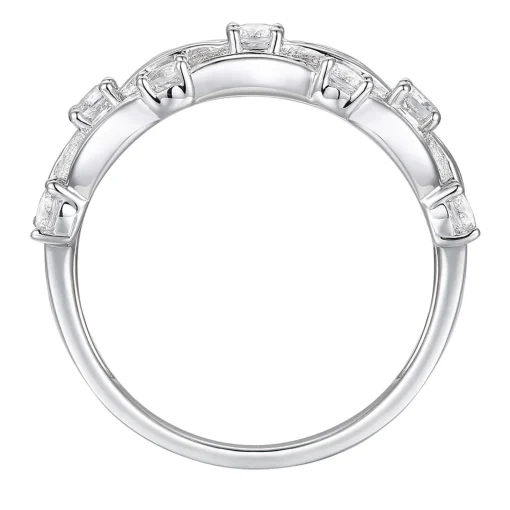 Diamond Three-Row Band In 10K White Gold (1 Ct. Tw.)