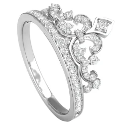 Diamond Tiara Ring In Sterling Silver (1/4 Ct. Tw.)