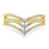 Diamond Triple Chevron Ring In 10Ky (1/2 Ct. Tw.)